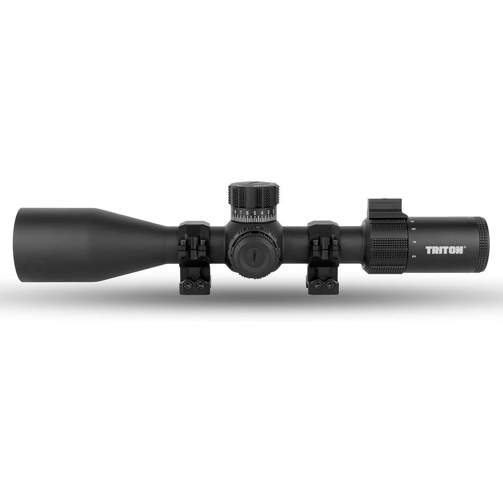 Hyperion 3-18x First Focal Plane High Power Variable Scope with Locking Turrets, Side Parallax, Illuminated Reticle, Zero Stop, FFP - MOA - Triton