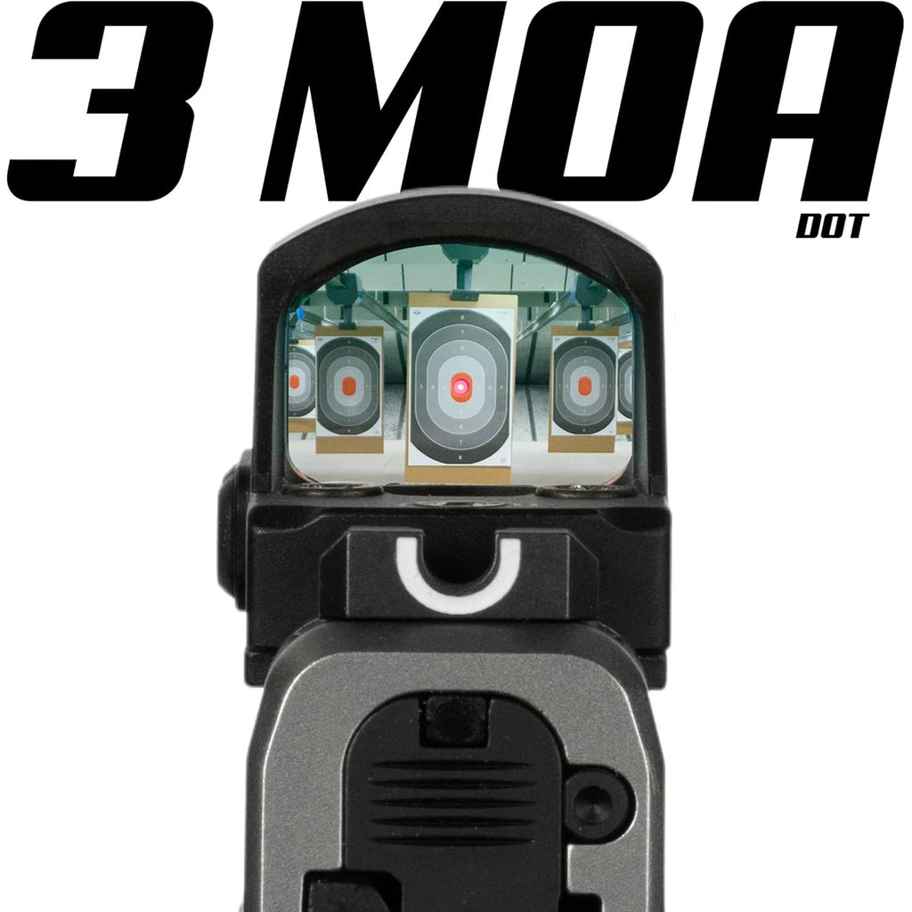 Triton Nautilus2 Micro Red Dot Sight for Pistol - RMSc 407K 507K Footprint - 3 MOA Red Dot Optic with Integrated Rear Sights - Shake Awake - 50000-Hour Battery - Triton