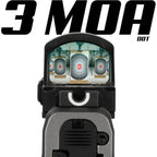 Triton Nautilus2 Micro Red Dot Sight for Pistol - RMSc 407K 507K Footprint - 3 MOA Red Dot Optic with Integrated Rear Sights - Shake Awake - 50000-Hour Battery - Triton