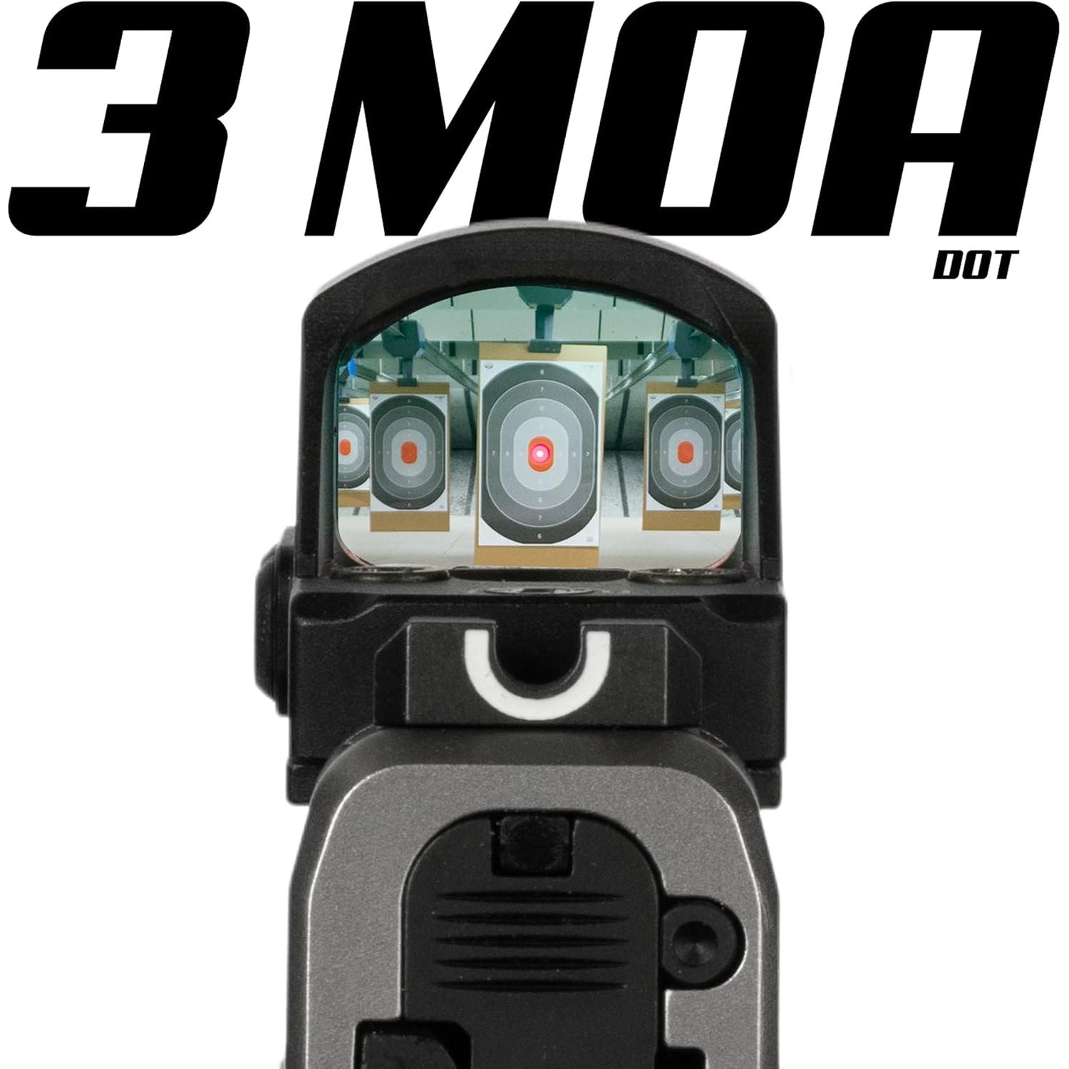 Triton Nautilus2 Micro Red Dot Sight for Pistol - RMSc 407K 507K Footprint - 3 MOA Red Dot Optic with Integrated Rear Sights - Shake Awake - 50000-Hour Battery - Triton