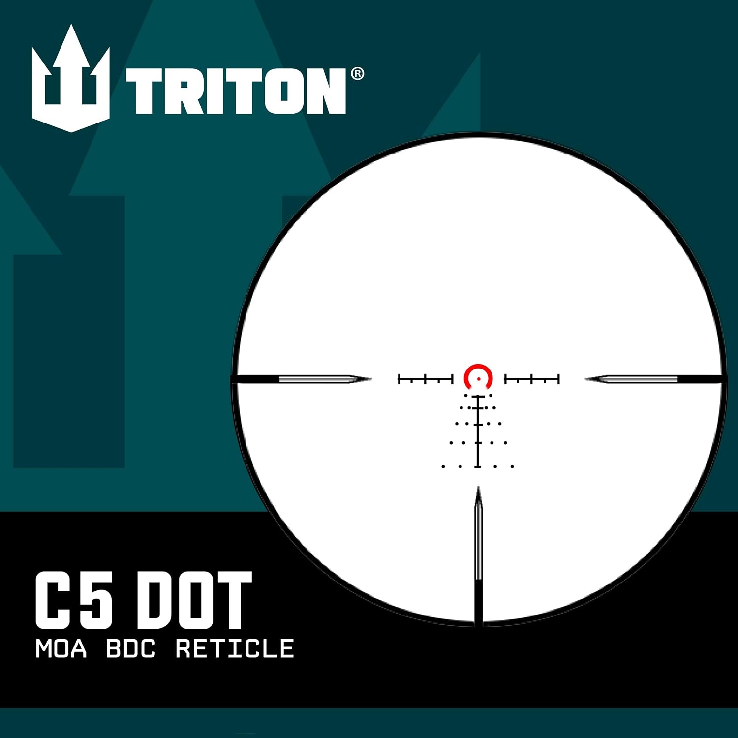 Triton Navigator+ 1-10x28 First Focal Plane FFP LPVO Rifle Scope | Dot C5 BDC Reticle - Triton