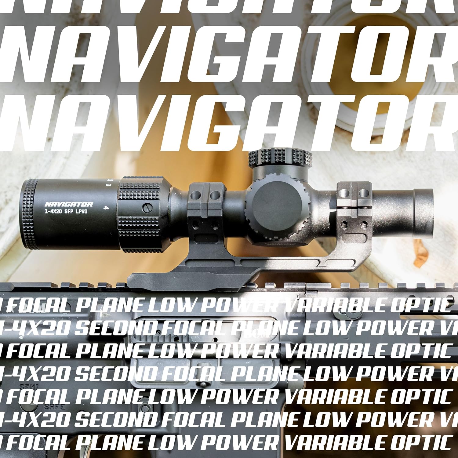 Triton Navigator 1-4x20 HD Second Focal Plane SFP LPVO Rifle Scope - Triton