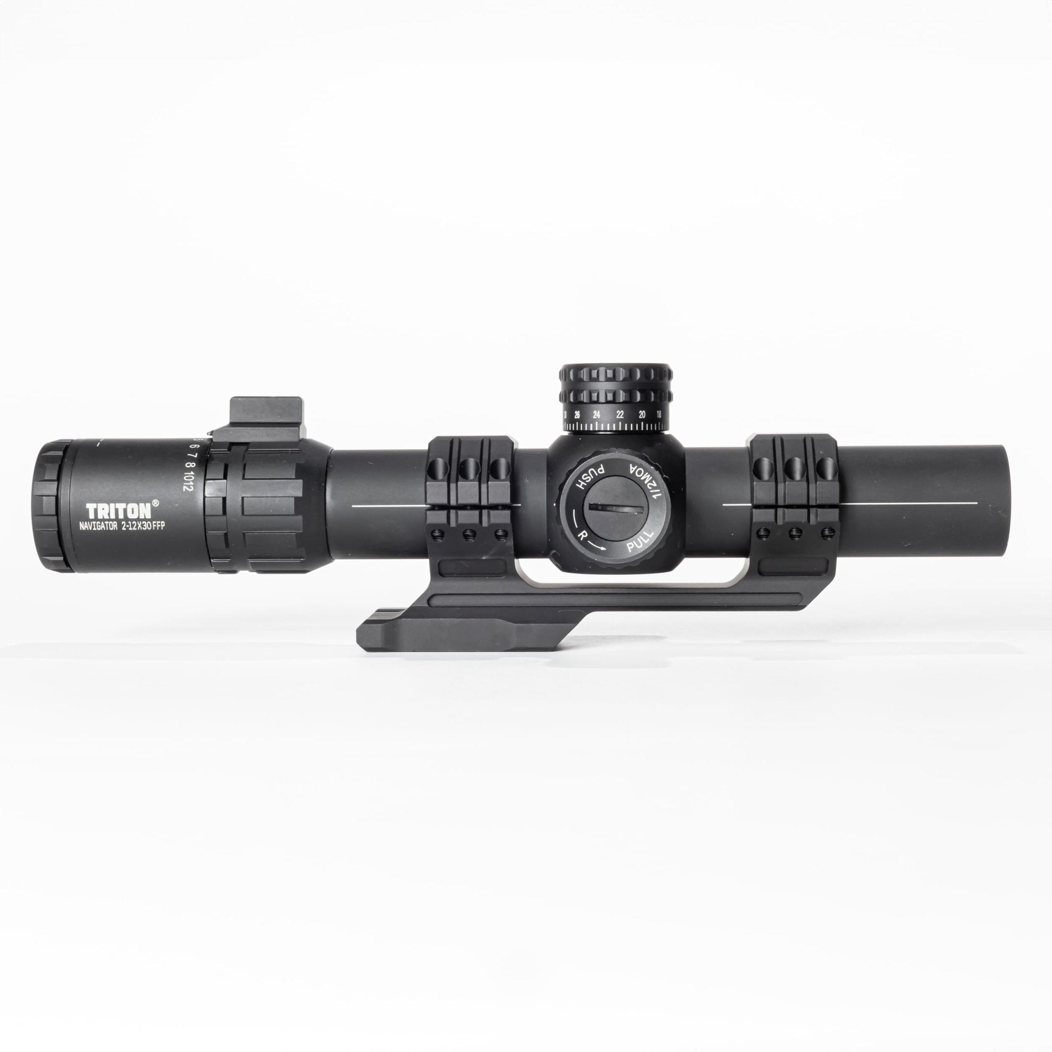 Triton Navigator 2-12x30 First Focal Plane MPVO with Illuminated C5 Circle Dot BDC Reticle - Triton