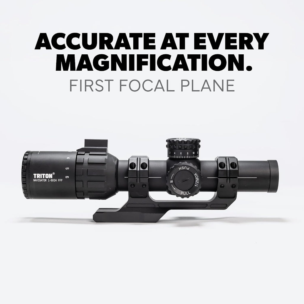 Triton Navigator Series 1-6x24 First Focal Plane FFP LPVO Rifle Scope - Triton