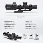 Triton Navigator Series 1-6x24 First Focal Plane FFP LPVO Rifle Scope - Triton