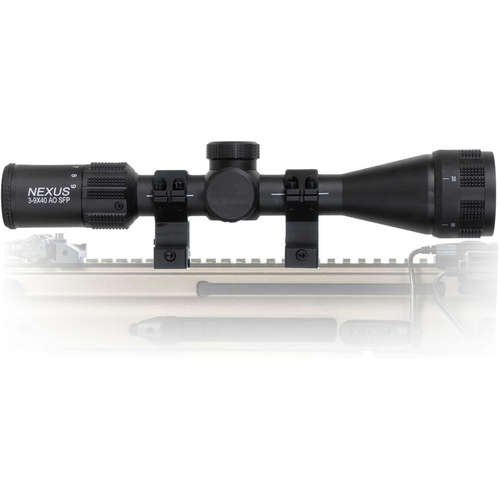 Triton Nexus 3-9x40 AO Second Focal Plane SFP Adjustable Objective Medium Power Variable Optic MPVO Rifle Scope - Triton