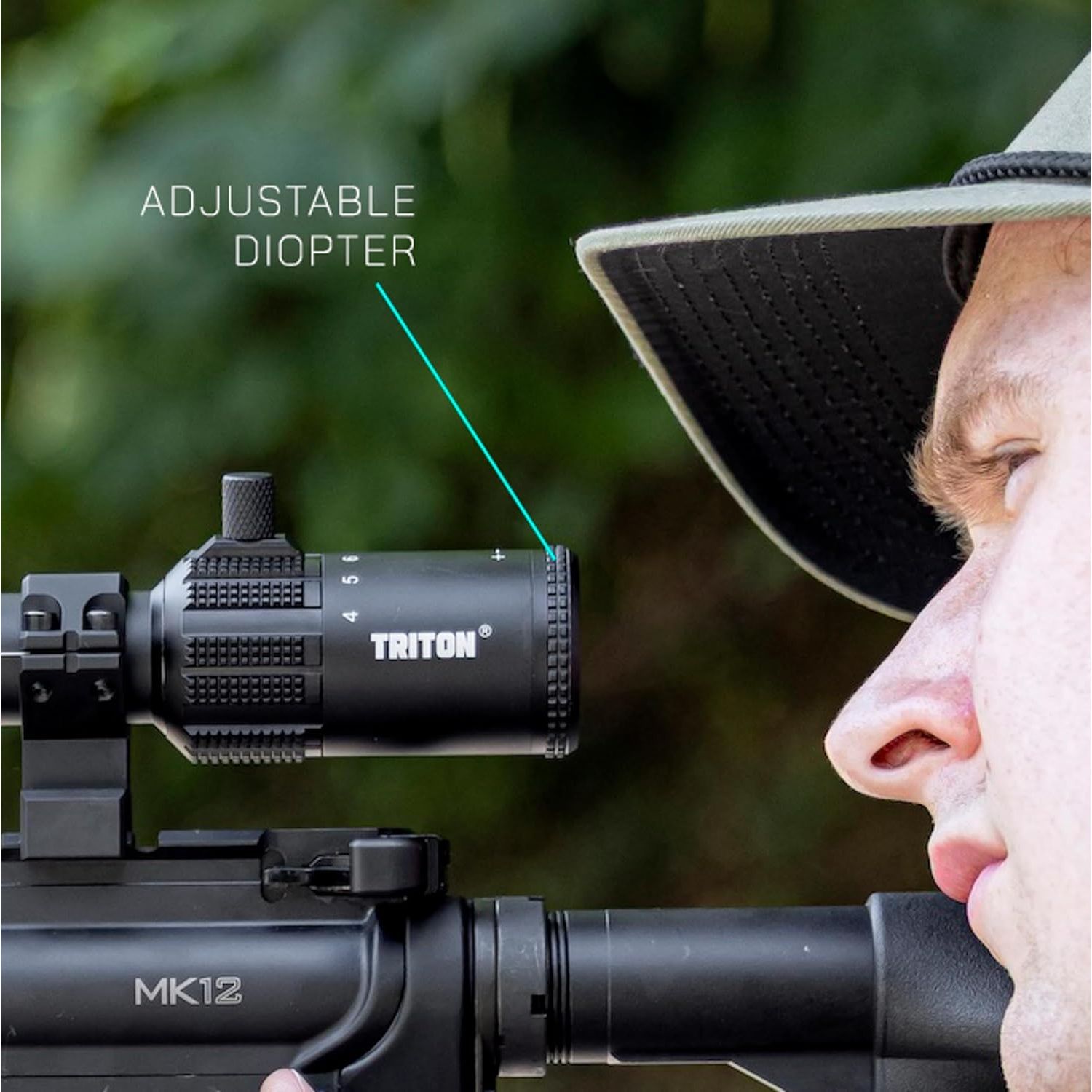 Triton Nexus 4-12x44 AO Second Focal Plane SFP Adjustable Objective Medium Power Variable Optic MPVO Rifle Scope - Triton