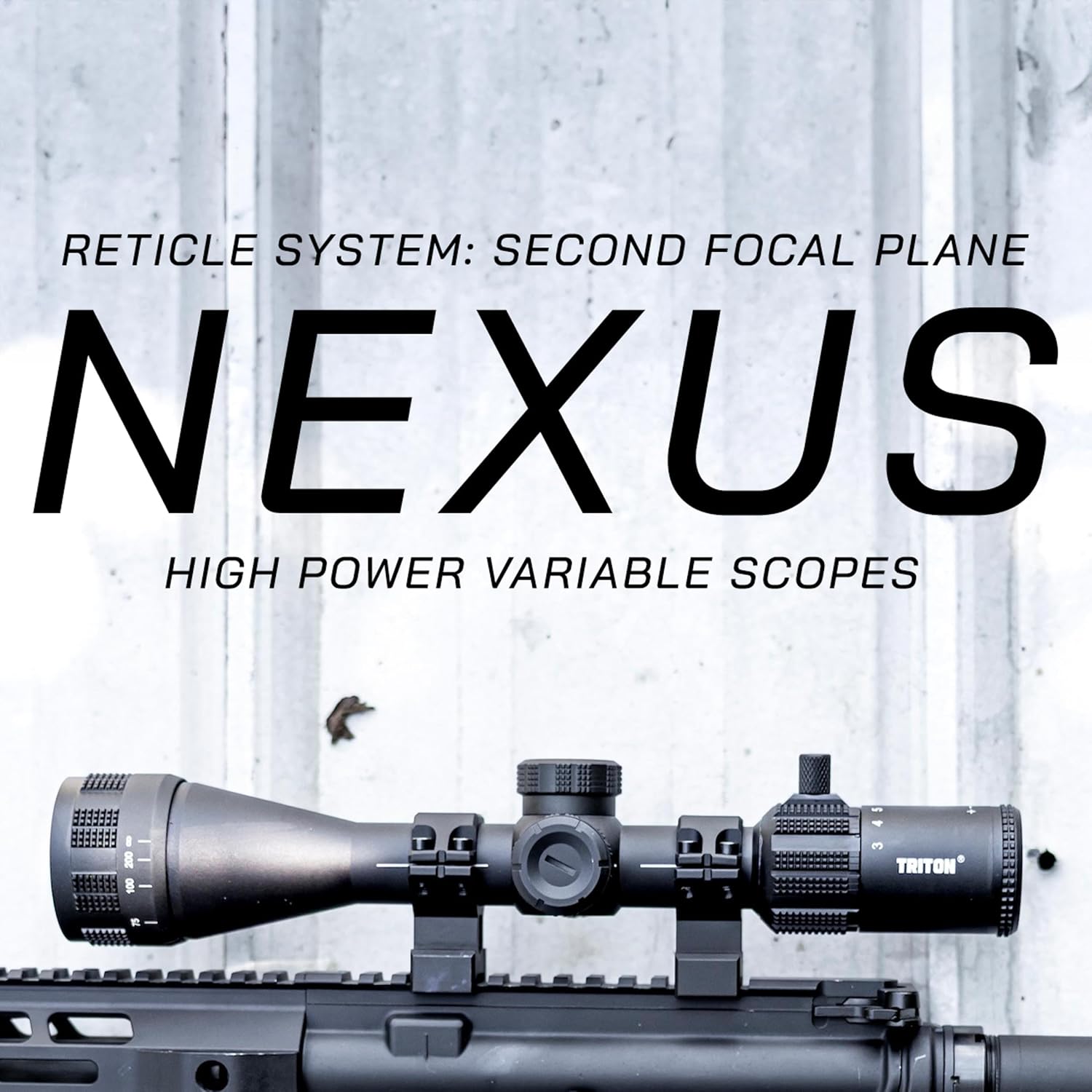 Triton Nexus 6-24x50 AO Second Focal Plane SFP Adjustable Objective High Power Variable Optic Rifle Scope - Triton