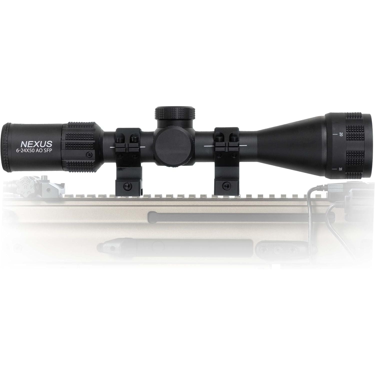 Triton Nexus 6-24x50 AO Second Focal Plane SFP Adjustable Objective High Power Variable Optic Rifle Scope - Triton