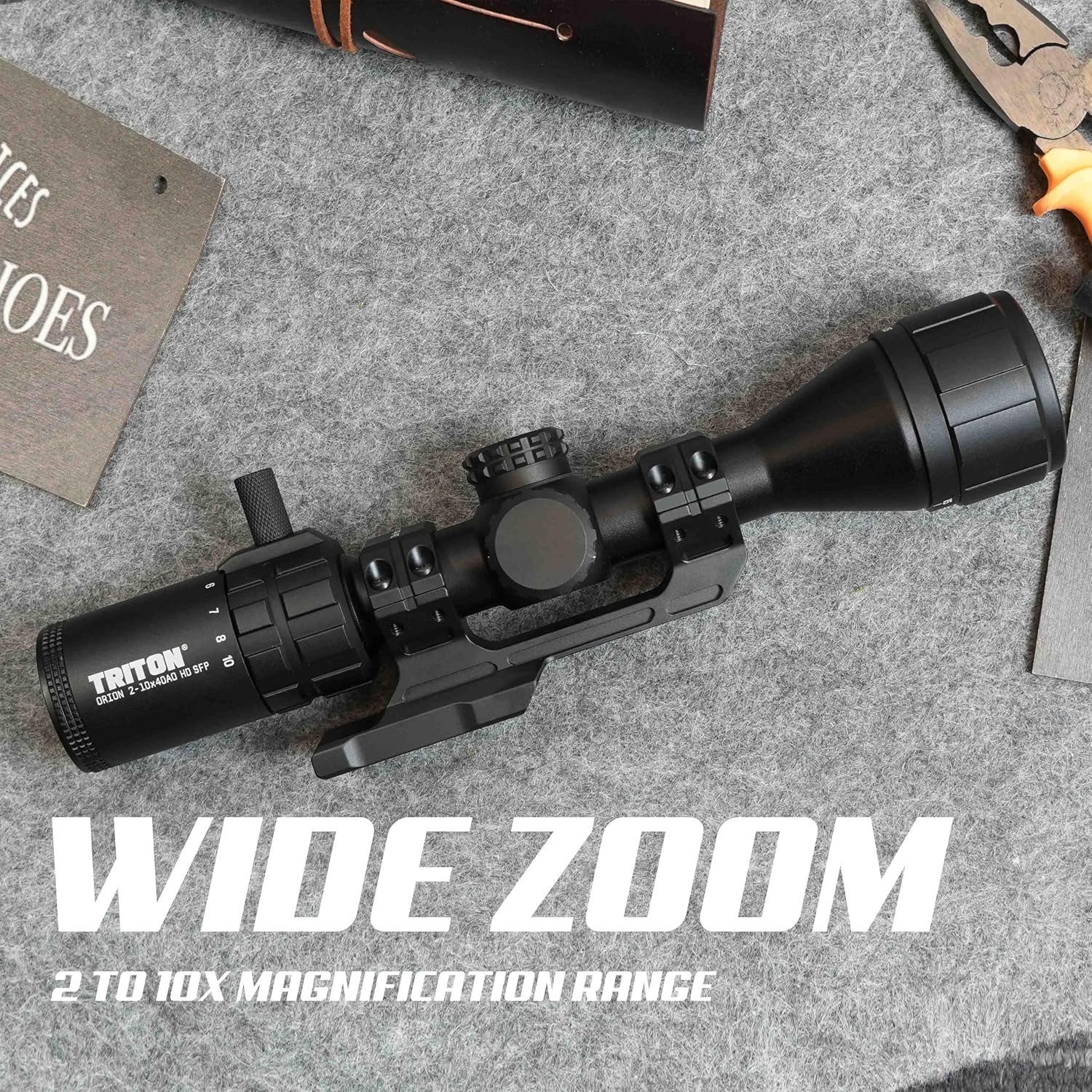 Triton Orion HD 2-10x40 AO SFP MPVO Scopes with Daylight Bright Reticles - Triton