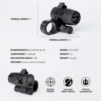 Triton RangeViper PRS Distance Measuring System - 30mm Scope Tube - Range Finder Target Up to 1200 Yards - Triton