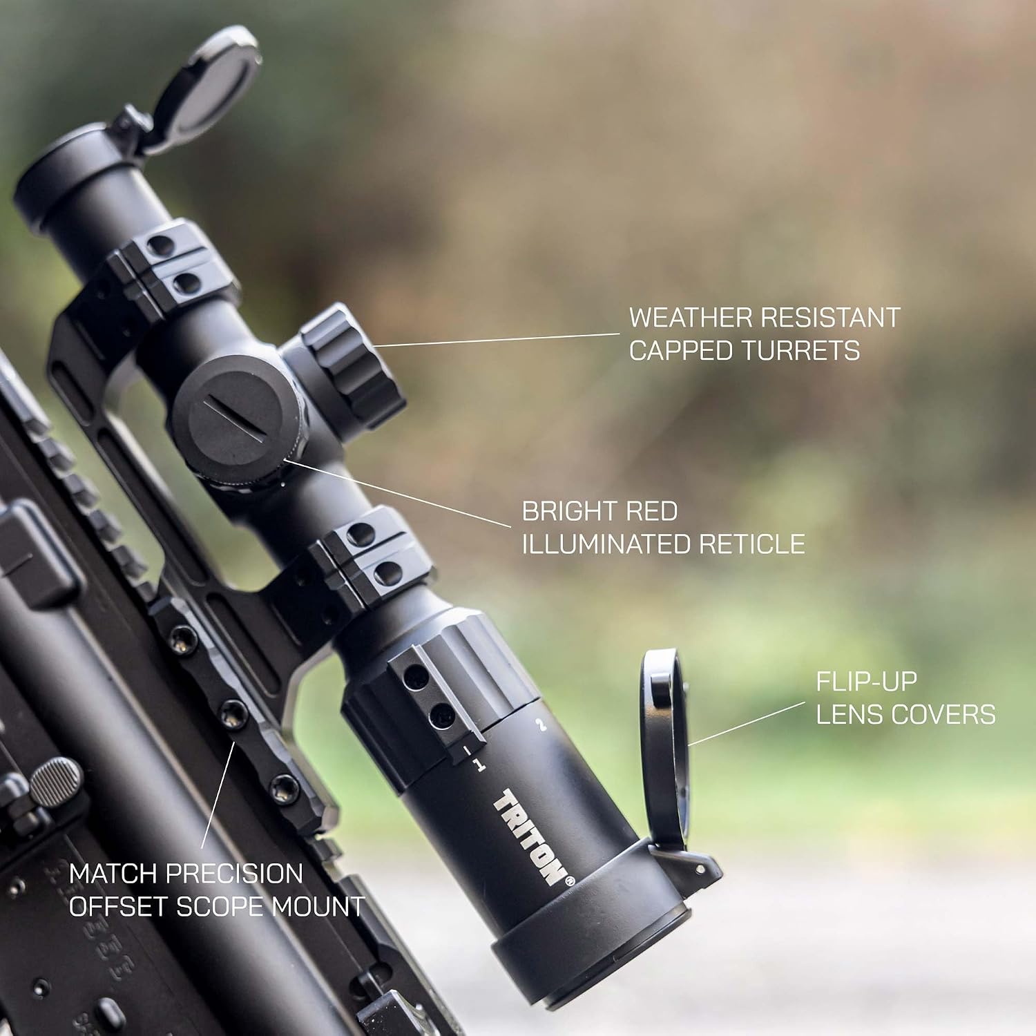 Triton Ronin 1-6x20 HD Second Focal Plane SFP | Shorty | LPVO Rifle Scope - Triton