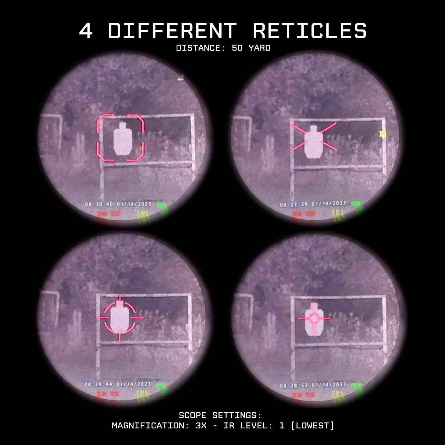 Triton StarStrikeX 1-6x Rifle Digital Night Vision Scope LPVO | Compact night vision LPVO with 1-6x zoom, adjustable IR, 1080p recording, micro-SD storage - Triton