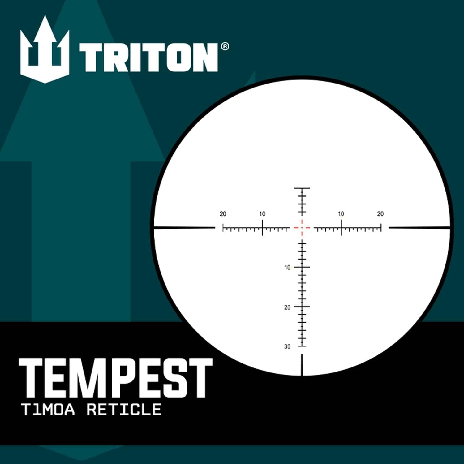 Triton Tempest First Focal Plane FFP Long-Range Precision Rifle Scope with SecureLock Locking Turrets | MOA or MIL Reticle - Triton