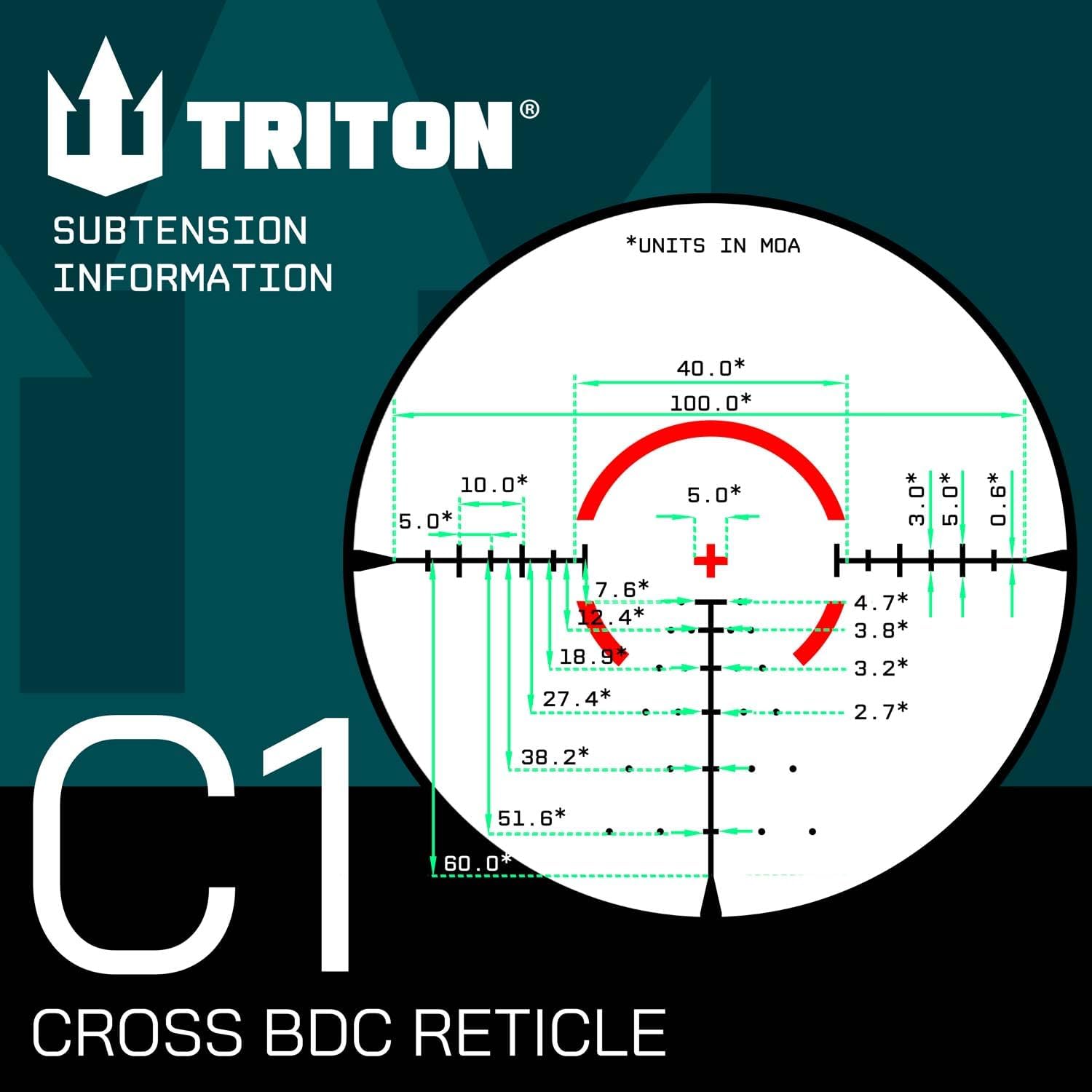 Triton Warden 1-6x24 Second Focal Plane SFP LPVO Rifle Scope | 30mm Tube - Triton